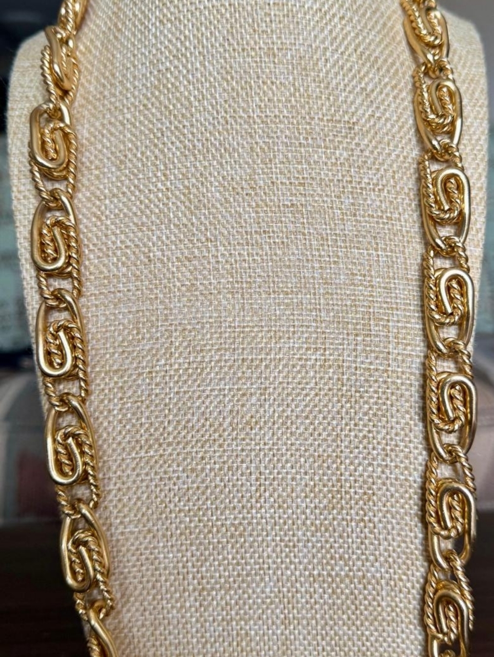 Elegant Gold Link Rope Chain Necklace - Women Jewelry